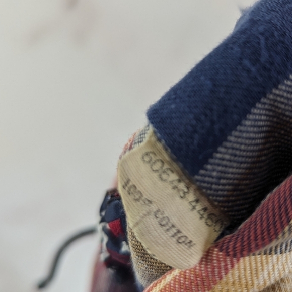 Vintage Levis Shirt Mens Small Blue Orange Plaid Pearl Snap 80s Workwear Cowboy - Picture 9 of 15